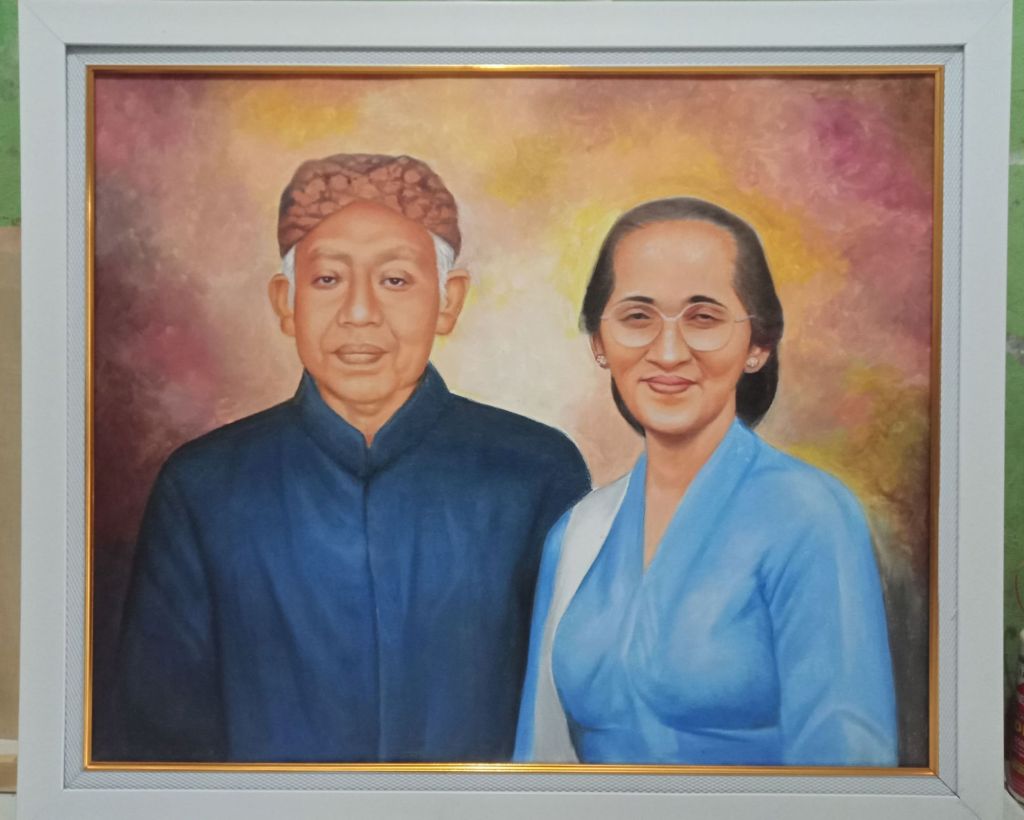 Jasa lukis foto di kanvas,jasa lukis wajah di kanvas